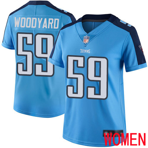 Tennessee Titans Limited Light Blue Women Wesley Woodyard Jersey NFL Football #59 Rush Vapor Untouchable->tennessee titans->NFL Jersey